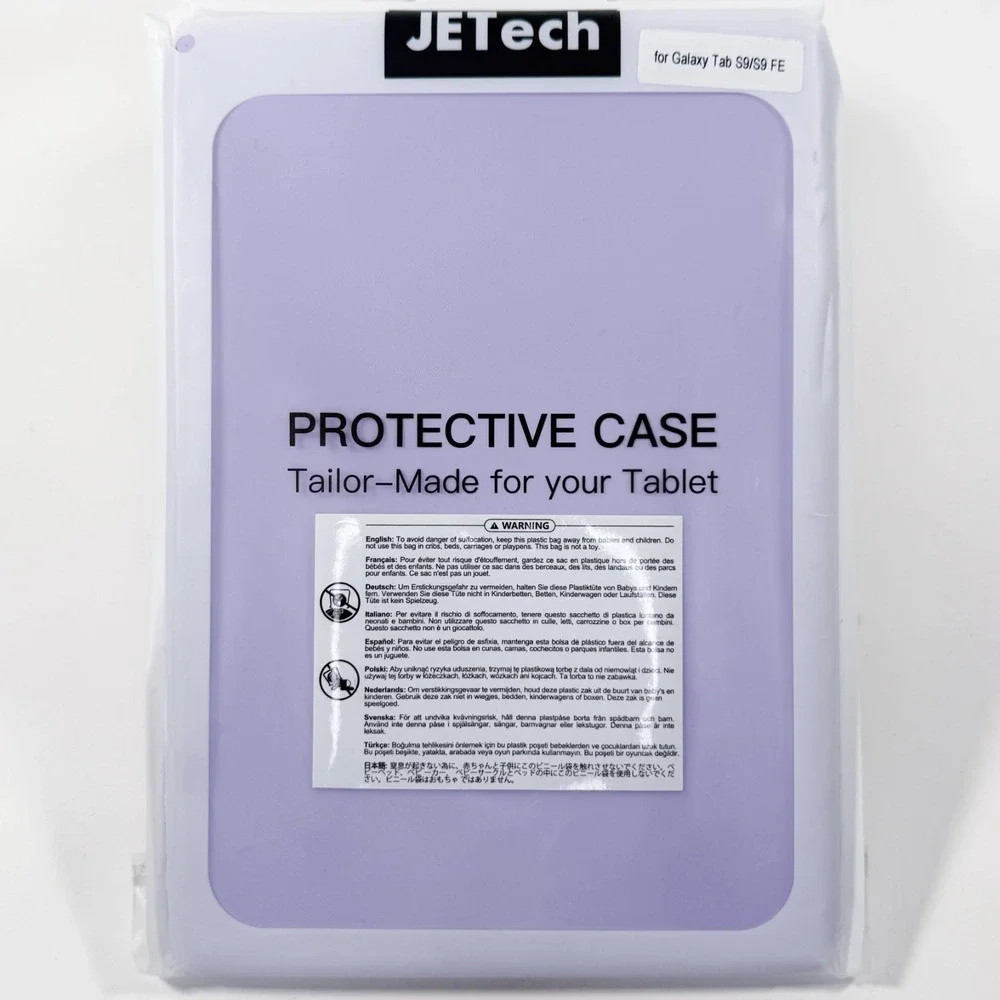 Galaxy Tab S9 / S9 FE Case Lavender JETech Rotating Stand Cover Auto Sleep